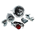 Miniatyrbilde 4 av 11: Sykkel 12V 6W Generator Frontlykt Baklyktsett Friksjonsdynamo Lyssett-X44-