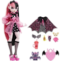 Miniatyrbillede 2 af 6: Monster High-Draculaura flagermusdukke til kæledyr HHK51