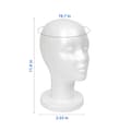 White Foam Mannequin Head Display, Styrofoam Wig Head (2-Pack)