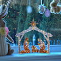 Miniatyrbild 4 av 4: Påsk Upplyst Julkrubba LED Heliga Familjen Gårdsinlägg