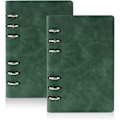 Miniatyrbild 1 av 5: 2-pack A6 PU Läder Notebook Pärm, 6 Ringar Budgetplanerare