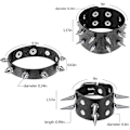 Miniatyrbilde 2 av 4: Punk Piggete Armbånd Nagler Lær Nagler Armbånd Mansjett For Jul Pakke Med 6, Barn, Kvinne-FS1-
