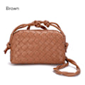 Miniatyrbild 1 av 10: Crossbody-väska för damer PU-flätad BRUN-X44- Brown