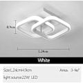 Miniatyrbilde 3 av 5: Moderne rektangulær LED-taklampe 22W Kaldt Hvit Lys 6000K (Hvit) Taklampe