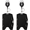 Miniatyrbild 1 av 5: 2-pack kort-ID-hållare med utdragbar märkesrulle-FS1-