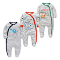 Miniatyrbild 1 av 5: Vår Baby Pyjamas Flickor Pojkar Jumpsuit 131 % Bomull Andningsbar Mjuk Jumpsuit Fluorescerande grön-FS1- Fluorescent green 9-12M