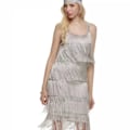 Miniatyrbillede 4 af 5: Great Gatsby Flapper Kjole 1920'er Party Vintage Kvast Dame Fringed Kjoler Grå-FS1- Grey XXL