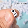 Miniatyrbillede 2 af 5: 1200 stk akryl alfabet perler 6mm DIY smykkefremstilling Typ B