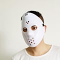 Miniatyrbilde 3 av 5: Jason Voorhees Fredag den 13:e Hockeymaske Hallow A15 one size