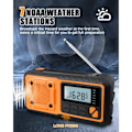 Miniatyrbild 2 av 5: Nyaste nödradio, 4000mAh Powerbank solhandvevradio, AM/FM/WB/NOAA och varningslarm bärbar väderradio