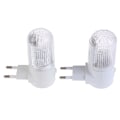 Miniatyrbillede 5 af 5: 2 stk. Nødlys Væglampe Hjemmebelysning LED Natlampe EU Hvid Whit-FS1- White one size