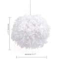 Miniatyrbild 3 av 6: Fjäderlampa Skärm för Taklampa. Fluffig Lampa - Perfekt