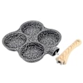 Miniatyrbillede 1 af 4: 4-huls omeletpande Non Stick Stegepande Morgenmadspandekagemaskine Til Induktionsplader Gasspis