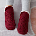 Miniatyrbilde 6 av 6: vinterstrømper varmestrømper fluffy tykke strømper innesko b blå-FS2- blå 26-31 (insida 18-21cm)