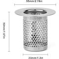 Miniatyrbilde 5 av 5: Badekaravløpsfilter, 5 cm rustfritt stål dusjhårfilter -