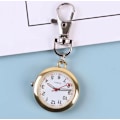 Miniatyrbillede 1 af 5: 2 stk. Lommeur Nøglering Ure Med Spænde Vedhæng Nøglering Armbåndsure Sygeplejerskeure Til Kvinder Mænd-FS1- gold