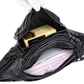 Miniatyrbilde 4 av 5: Midjeveske Fanny Pack Brystveske i Lær