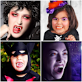 Miniatyrbild 5 av 5: 3 par älvöron latexöron spetsiga öron, 3 par vampyrtänder style 1