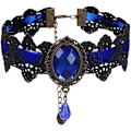 Miniatyrbilde 1 av 3: Retro Håndlaget Knipling Royal Court Vampyr Choker Gotisk