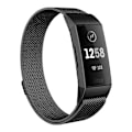 Miniatyrbilde 2 av 6: SKALO Milanese Loop for Fitbit Charge 3/4 - Flere farger Black Svart