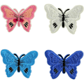 Miniatyrbillede 4 af 5: 12 stk Farverige Butterfly Stryge-på-lappdyr Brodererede Applikationer