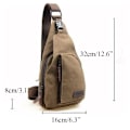 Pikkukuva 4 / 9: Miesten Crossbody Messenger Olkalaukku Rintalaukku Urheilu-FS2- Khaki