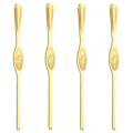 Miniatyrbillede 1 af 10: Krabbegaffel i Rustfrit Stål 4 stk Krabbe Spiseværktøj Krabbe Klo Krabbenål Husholdningsfisk og Skaldyr Skallet Hårig Krabbe Tilbehør B Large 15cm Gold