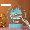 Miniatyrbilde 1 av 6: ramadan led dekorasjon mubarak kareem eid mubara färg fjärrkontroll C farge fjernkontroll c
