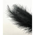 Miniatyrbillede 4 af 5: 100 stk sorte fluffy kalkunmarabou fjer 4-6 tommer til håndværk drømmfangere frynser trim farvede fjer fluebindningsmateriale