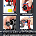 Miniatyrbild 4 av 5: För Milwaukee 18V batteri 800ml elektrisk sprutpistol sladdlös färgspruta automatisk möbler stålbeläggning airbrush kompatibel-X42-