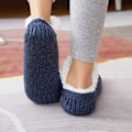 Miniatyrbilde 4 av 6: vinterstrømper varmestrømper fluffy tykke strømper innesko b blå-FS2- blå 35-39