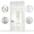 Miniatyrbillede 4 af 9: Myggenetdør med magnet 120x210 cm (47x83 tommer), Hvid-FS3-