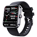 Miniatyrbilde 1 av 5: F57l Smartklokke for blodsukkerovervåking, Fitness Tracker med blodtrykksmåler Smart Watch for menn kvinner  Svart