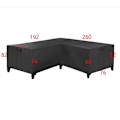 Miniatyrbillede 1 af 10: Møbelbeskyttelse overtræk beskyttelse til udendørs møbler hjørnesofa med vandtæt sort sort-FS4- svart 192*260*82 cm