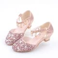 Piger Pailletter Prinsesse Lave Hæle Fest Dansesko Rosa 29 Pink-FS- Pink 29