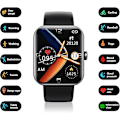 Miniatyrbilde 3 av 5: F57l Smartklokke for blodsukkerovervåking, Fitness Tracker med blodtrykksmåler Smart Watch for menn kvinner  Svart