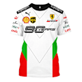 Miniatyrbild 1 av 2: Ny F1 Ferrari racingoverall teamversion avslappnad rund hals kortärmad topp vit white XXL