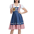 Pikkukuva 1 / 5: Naisten Oktoberfest-asu Aikuisten Dirndl Saksalainen Perinteinen Baijerilainen Olut Karnevaali Fraulein Cosplay Piikatytön Mekko - Punainen Red L
