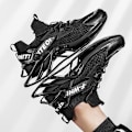 Miniatyrbillede 3 af 4: Herrsneakers Andas løbesko Skridsikre sportssko 8811 Sort Black 43