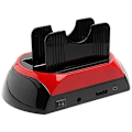 Miniatyrbillede 5 af 5: HDD-dockningsstation Dobbelt harddiskdockningsstation Base til 2,5 tommer 3,5 tommer