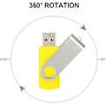Miniatyrbillede 3 af 5: 10-pak USB-stik USB 2.0 tom enhed Bulk-pak Drejelig Memory Stick Viktig lagring Jump Drive Zip Drive 10 Pak Gul 10 Pack Yellow 32GB