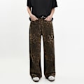 Miniatyrbilde 4 av 5: Brun leopardmønstret jeans - Dame jeans - Oversize bukser med vide ben M