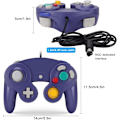 Miniatyrbild 3 av 5: Gamecube Gamepad, 2-pack klassisk gamepad med vibrationskontrollpaket
