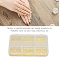 Miniatyrbillede 7 af 7: Neglekunst Perle Hemsalong Utsøgt DIY Metal Mini Negleperler Dekoration til Neglekunstner Nybegynder Guld