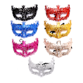 Miniatyrbilde 4 av 8: Venezia Sexy Golden Fox Mask Maskeradkostym Dansmask
