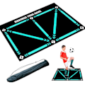 Miniatyrbilde 2 av 5: Fotballtreningsmatte, 90 x 60 cm Fotballmatte Ballkontroll, sklisikker Fotballmatte Treningsmatte (Set D (original + veske) D D