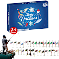 Miniatyrbillede 3 af 4: Fiske Adventskalender 2024 - Fiskebeten Sæt, Fiskeudstyr til Voksne Mænd Drenge, Fisketilbehør (24 stk)