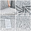 Miniatyrbillede 2 af 5: Elastisk sofabetræk til 3-personers sofa [YDE]