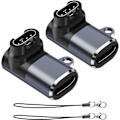 Pikkukuva 1 / 4: Kellojen lataussovitin (2 kpl), USB C -tyyppi C naaras - uros, lataussovitin yhteensopiva Garmin Fenix7/7S/7X/6/6X/6S jne