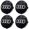 Miniatyrbilde 3 av 5: 4-pakke - Audi Senterdeksler / Nav Emblem - Bil 76 Svart 69 mm